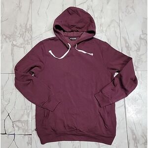 Travis Mathew Cloud Hoodie Mens Large Burgandy Pullover Fleece Golf Sweatshirt